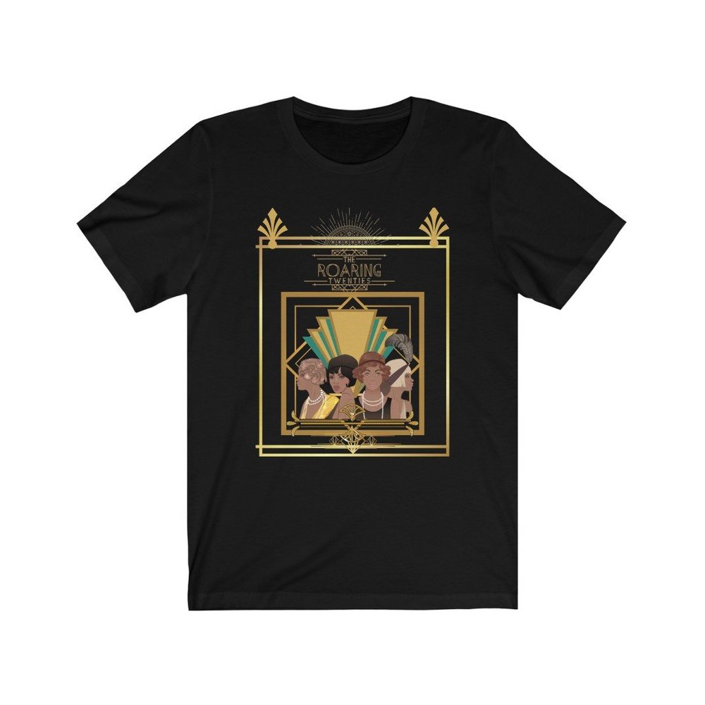 Roaring Twenties HARLEM RENAISSANCE Great Gatsby Unisex Jersey Short Sleeve Tee